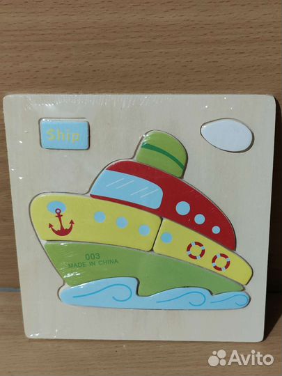 Деревянные пазлы вкладыши