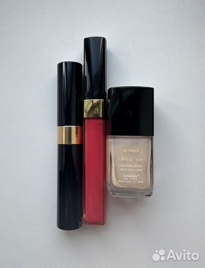 Chanel набор косметичка лак блеск для губ винтаж