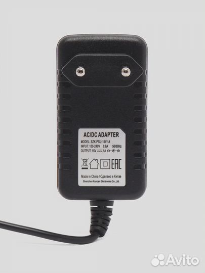 Блок питания SZK-PSU 15V 1A штекер 4.8*1.7