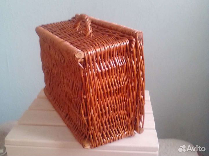 Сумка- шкатулка плетёная