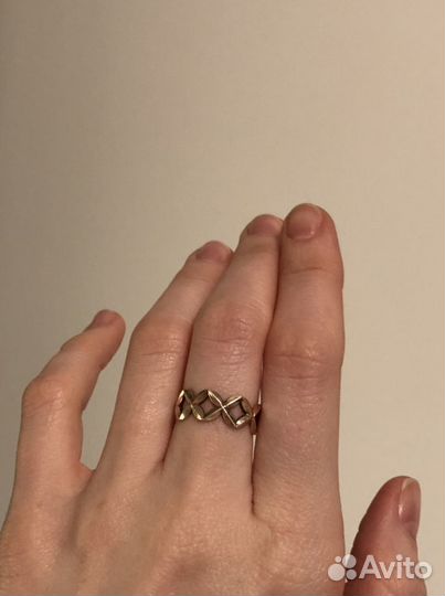 Кольцо, серебро-латунь