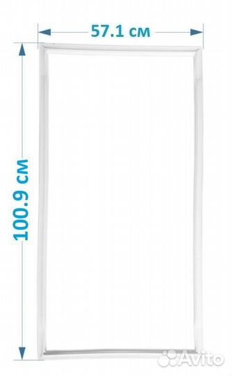 Уплотнитель резина для Indesit C238G 100.9*57.1