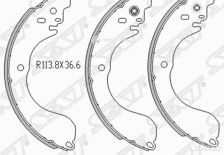 Колодки задние Toyota Townace Nissan Tiida Latio Cube March Note stay360NS096