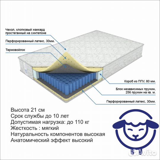 Матрас 1600х2000 comfort релакс новый от Ортис