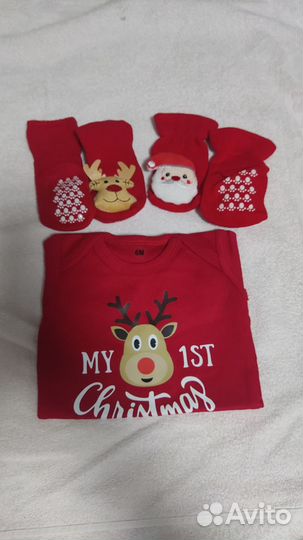Новогодний боди комплект