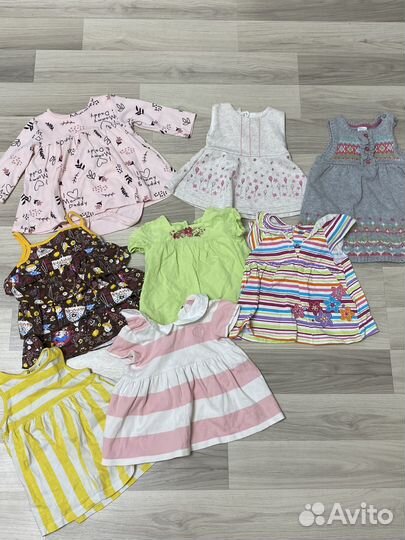 Платья пакетом на девочку 62 68 74