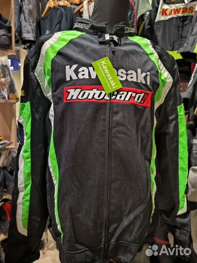 Мото куртка Kawasaki летняя (сетка)