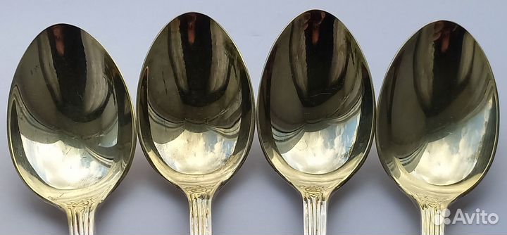 Ложки мельхиоровые десертные серебряная роза. СССР