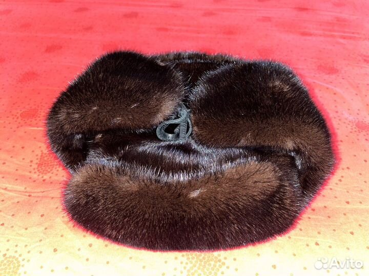 Норковая шапка мужская ушанка