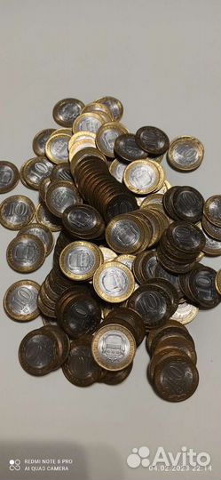 Монеты 10 р. биметалл