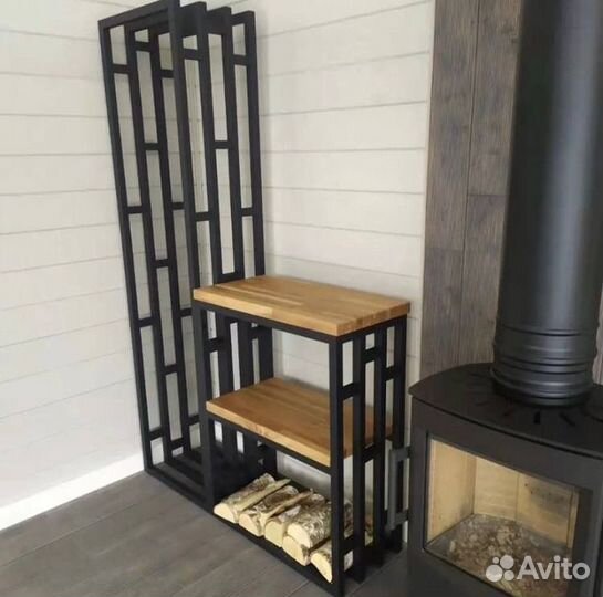 Дровница из металла