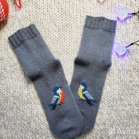 Носки шерстяные теплые вязаные женские, 37-38 р