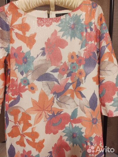 Платье с пайетками zara m