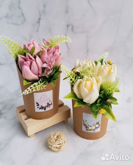 Силиконовая моно форма на 3 тюльпана