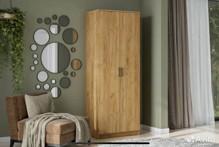 Шкаф 2-х ств. распашной шк-2 (дуб золотой)