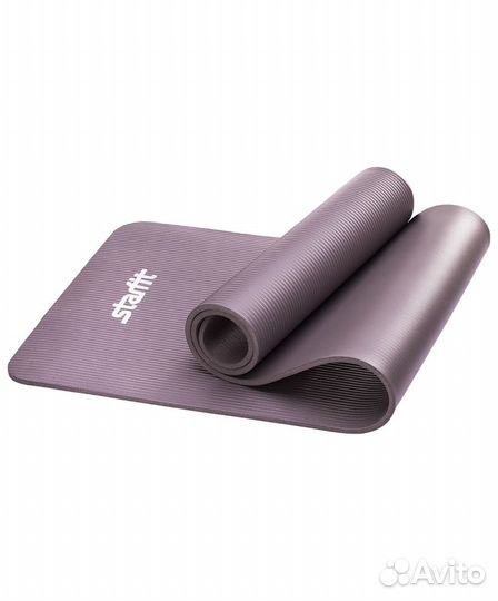 Коврик для фитнеса и йоги FM-301 (1,0 см) серый