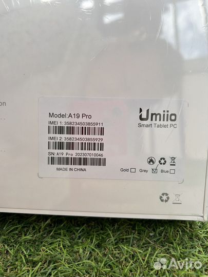 Планшет umiio a19 pro 6/128