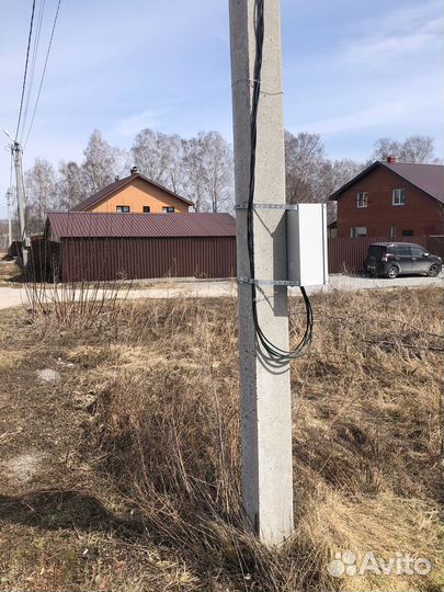 Установка электрического счетчика на столбе