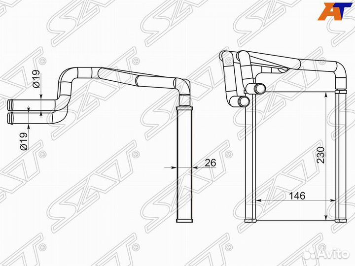 Радиатор отопителя Hyundai Tucson 2