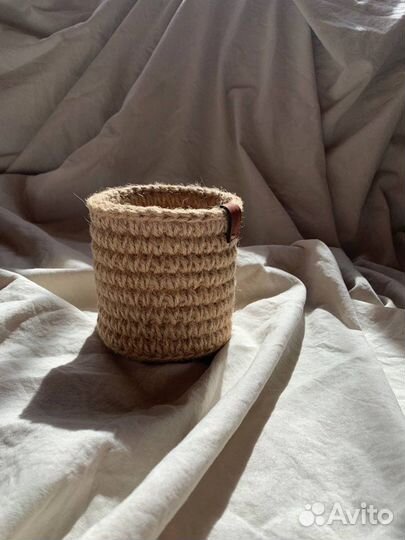 Корзинка джутовая