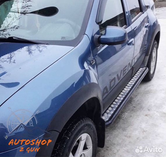 Пороги Рено Дастер «Эстонец» (чёрные)