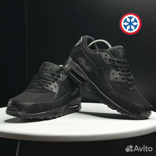 Кроссовки зимние Nike Air Max 90 black