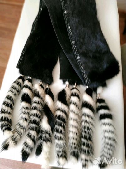 Шарф норковый новый