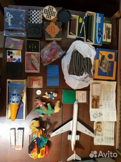 Детские игрушки СССР Поезда Самолёт Мотоциклист