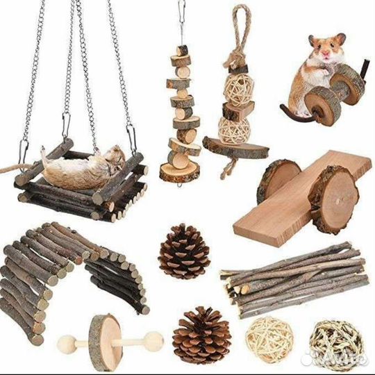 Игрушки для грызунов и попугаев
