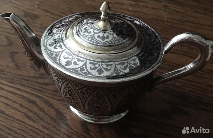 Заварочный чайник серебро 925 черненое