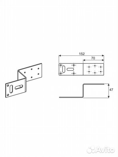 Tece 720527. Монтажная пластина для настенного уголка 1/2