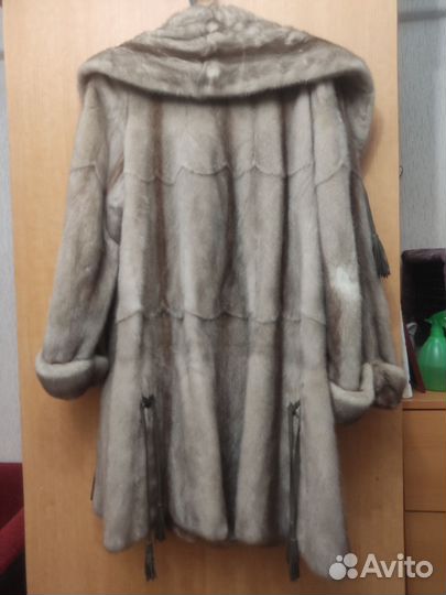 Шуба Норковая Бежевая Италия