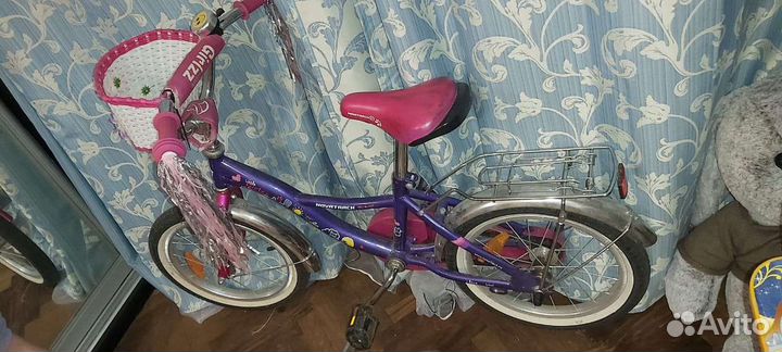 Детский велосипед Novatrack Girlish Line 16 Фиолет