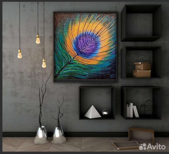 Картина на холсте Перо Райской Птицы