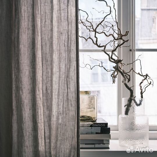 Новые гардины из натурального льна IKEA (2 вида)