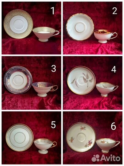 Чашечки чайные, кофейные, тарелки СССР