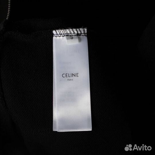 Зип худи Celine черная (Хлопок 100%, Премиум)