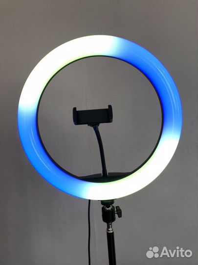 Кольцевая лампа Цветная 30 см