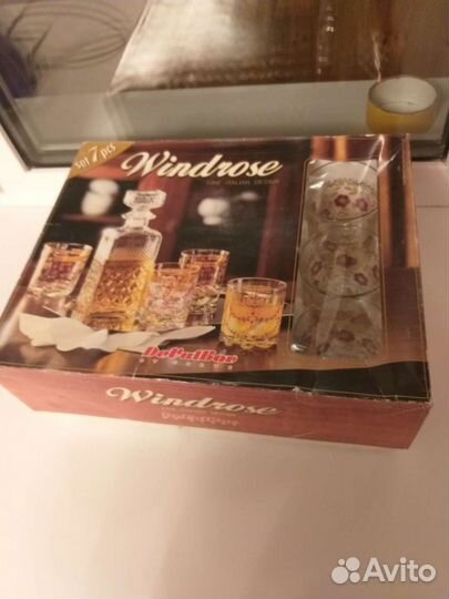 Графин и 6 стаканов Windrose (Италия)