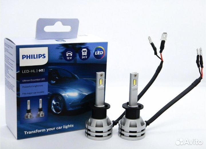 Лампа philips H1 LED Ultinon Essential 6500K