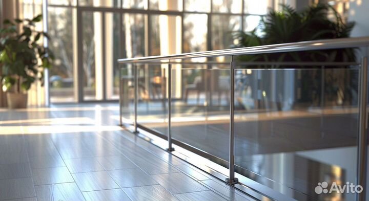 Стеклянные ограждения лестницы от производителя