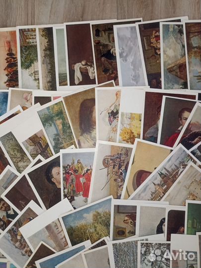 Открытки времён СССР картины репродукции фото