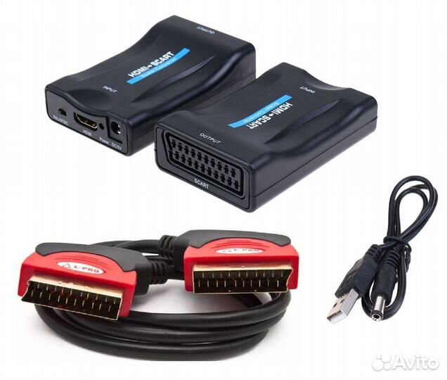 Универсальный комплект Конвертер hdmi) scart+scart