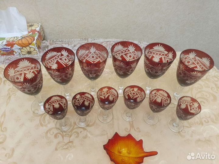 Рюмки цветное стекло СССР