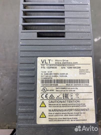 Частотный преобразователь Danfoss VLT Micro Drive