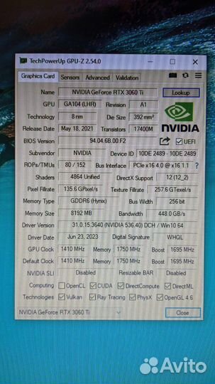 RTX 3060ti-8GB Palit Dual