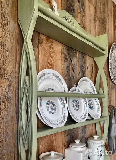 Полка для посуды в стиле прованс