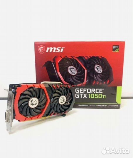 Видеокарта GTX 1050Ti 4Gb MSI Gaming /С Пломбами