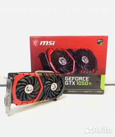 Видеокарта GTX 1050Ti 4Gb MSI Gaming /С Пломбами