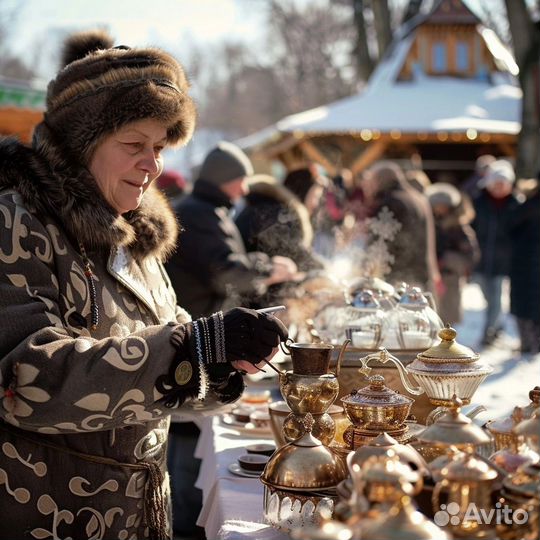 Блинная и чайная станция на масленицу